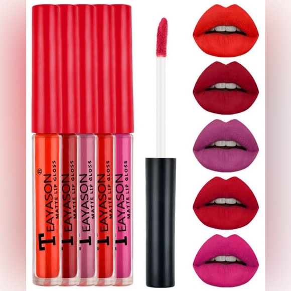 5 Pcs Long-Lasting Wear Lip Glaze Mist Lip Mud Lipstick - Picture 5 of 5